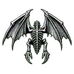Wyvern (1-Bit) - 256x256 pixel art sprite