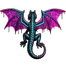 Wyvern (Cyberpunk) - 256x256 pixel art sprite