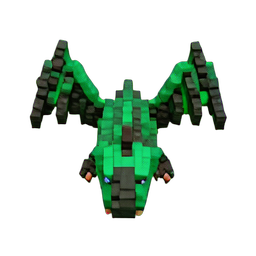 Wyvern (Voxel) - 256x256 pixel art sprite