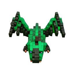 Wyvern (Voxel) — 256×256 像素游戏素材