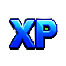 XP Number Blue — 256×256 pixel art sprite