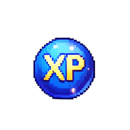 Orbe de XP flotante (Cinemático) — sprite pixel art 256×256