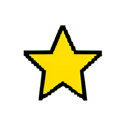 Icono de estrella de XP — sprite pixel art 256×256