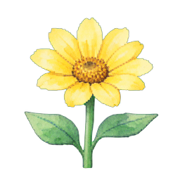 Yellow Buttercup — 256×256 pixel art sprite