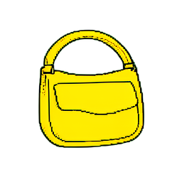 Gelbe Fanny Pack — 256×256 Pixel-Art-Sprite