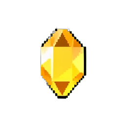 Yellow Gem (16-Bit) - 256x256 pixel art sprite