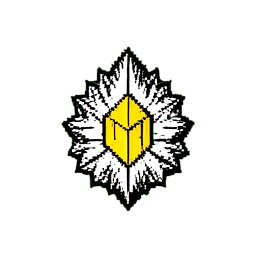 Yellow Gem (1-Bit) - 256x256 pixel art sprite