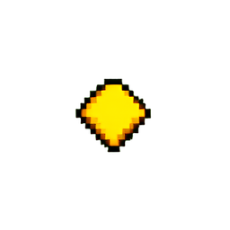 Yellow Gem (Low-Res) - 256x256 pixel art sprite