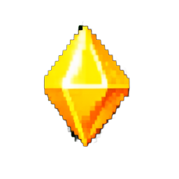 Yellow Gem — 256×256 pixel art sprite