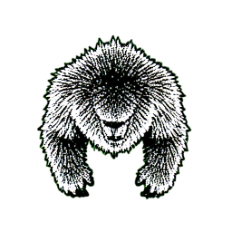 Yeti (1-Bit) — 256×256 Pixel-Art-Sprite