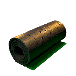 Tapete de yoga enrolado — sprite pixel art 256×256