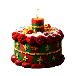 Pastel de tronco de invierno — sprite pixel art 256×256