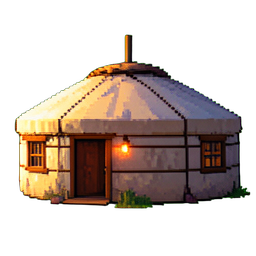 Yurt — sprite pixel art 256×256