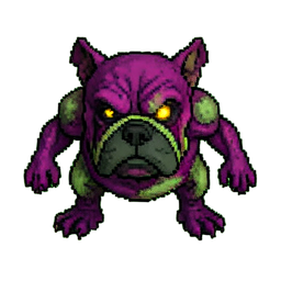 Zombie Dog (16-Bit) — 256×256 Pixel-Art-Sprite