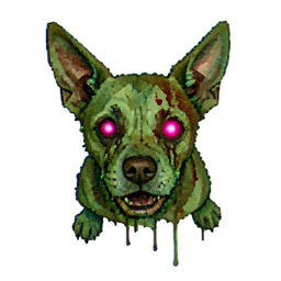 Zombie Dog (Atmospheric) - 256x256 pixel art sprite