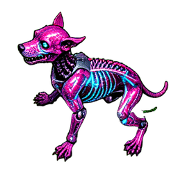 Zombie Dog (Cyberpunk) - 256x256 pixel art sprite