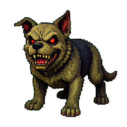 Zombie Dog - 256x256 pixel art sprite