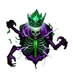 Zombie König (VFX) — 256×256 Pixel-Art-Sprite