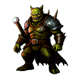 Zombie König — 256×256 Pixel-Art-Sprite