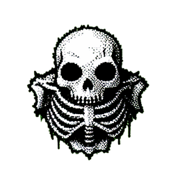 Zombi caminante (1-bit) — sprite pixel art 256×256