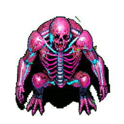 Zombie Shambler (Cyberpunk) - 256x256 pixel art sprite