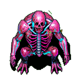 Zombie Marcheur (Cyberpunk) — sprite pixel art 256×256