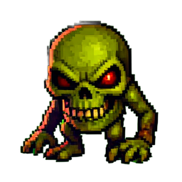Zombie Shambler - 256x256 pixel art sprite