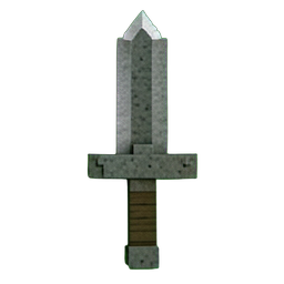 Zweihander (Voxel) - 256x256 pixel art sprite