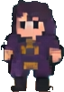 Personaje C del invernadero de vidrio — sprite pixel art 71×101