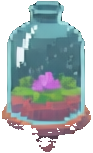 Objeto de terrario de vidrio B — sprite pixel art 93×153