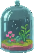 Glasterrarium-Gebäude A — 117×183 Pixel-Art-Sprite