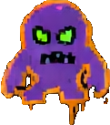 Ennemi urbain graffiti A — sprite pixel art 121×137