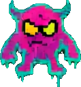 Inimigo urbano graffiti C — sprite pixel art 119×128