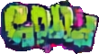 Entorno urbano graffiti B — sprite pixel art 110×60