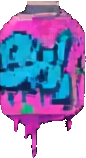 Graffiti Urban Prop C - 86x158 pixel art sprite