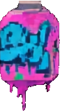 Graffiti-Städtisches Objekt C — 86×158 Pixel-Art-Sprite