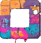 Graffiti-Städtische Fliese B — 132×139 Pixel-Art-Sprite