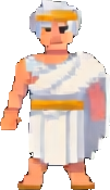 Personaje del templo griego B — sprite pixel art 101×175