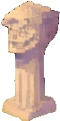 Entorno del Templo Griego A — sprite pixel art 67×134