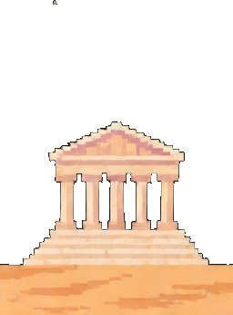 Greek Temple Environment B - 256x384 pixel art sprite
