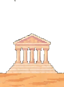 Entorno del Templo Griego B — sprite pixel art 256×384