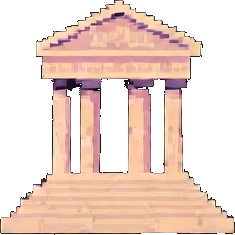 Greek Temple Environment C - 256x384 pixel art sprite