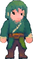 Personaje C del Invernadero — sprite pixel art 112×199