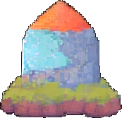 Estructura del invernadero C — sprite pixel art 256×384