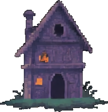 Haunted Mansion Structure C - 256x384 pixel art sprite