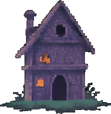 Haunted Mansion Structure C — 256×384 Pixel-Art-Sprite