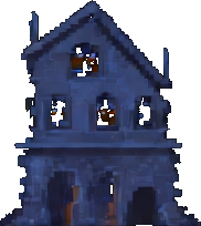 Haunted Mansion Tile B - 256x384 pixel art sprite