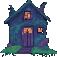 Haunted Mansion Tile C - 256x384 pixel art sprite