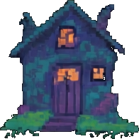 유령 저택 타일 C — 256×384 픽셀 아트 스프라이트