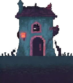 Haunted Mansion Tile D - 256x384 pixel art sprite